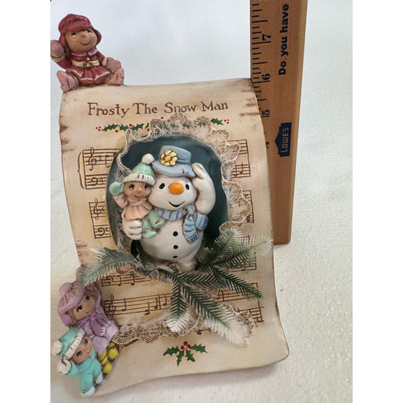 Unisex Garry Sharpe Figurine Frosty the Snowman Beige Blue - Picture 2 of 5